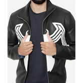 Men's Venom Zippers and Pockets Leather Jacket